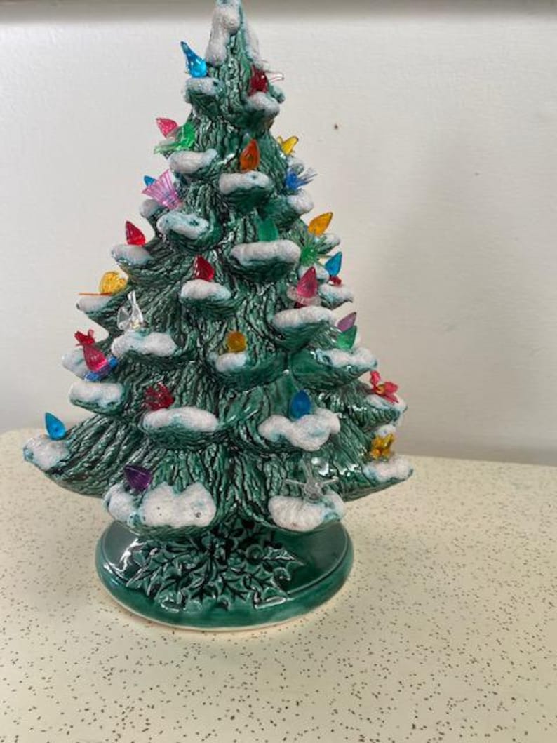 1981 Nowell Mold Ceramic Christmas Tree 14 by 10 Etsy