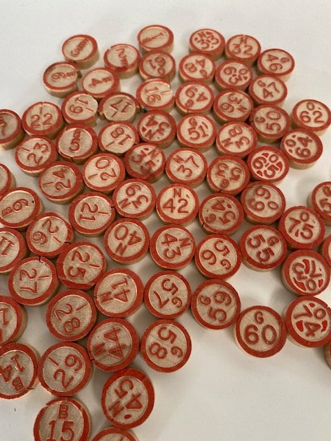Wooden Bingo Game Pieces