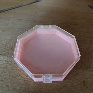 Vintage Octagon Plastic Jewelry Box