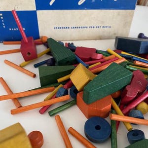 Vintage 1950&#39;s PlaySkool Landscape Peg Set Refill No.27