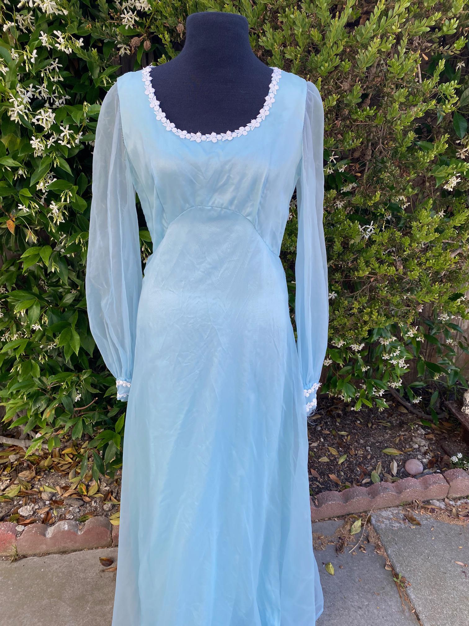 Light Blue Vintage Formal Dress - Etsy