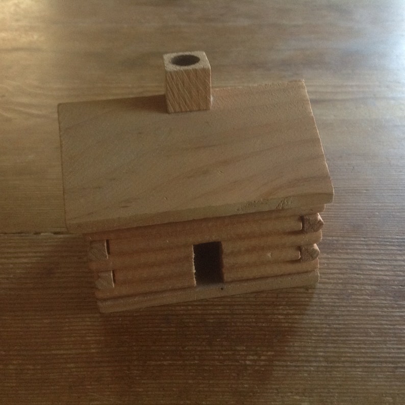 Log Cabin Smoking Chimney Incense Burner | Etsy