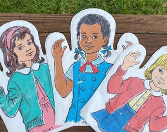 Set of Seven Vintage Hand Puppets