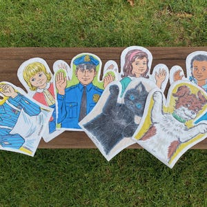 Set of Seven Vintage Hand Puppets