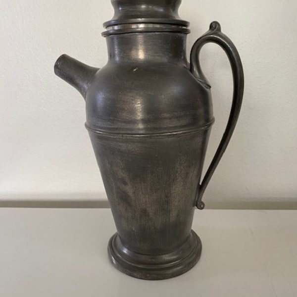 Federal Pewter Tea Pot / Cocktail Shaker, #3811