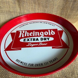 Vintage Rheingold Extra Dry Lager Beer Tray image 7