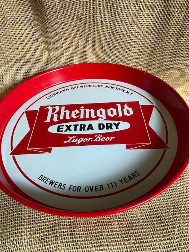 Vintage Rheingold Extra Dry Lager Beer Tray image 7