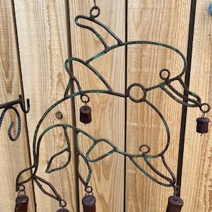 Dolphins Metal Wind Chime, Rustic