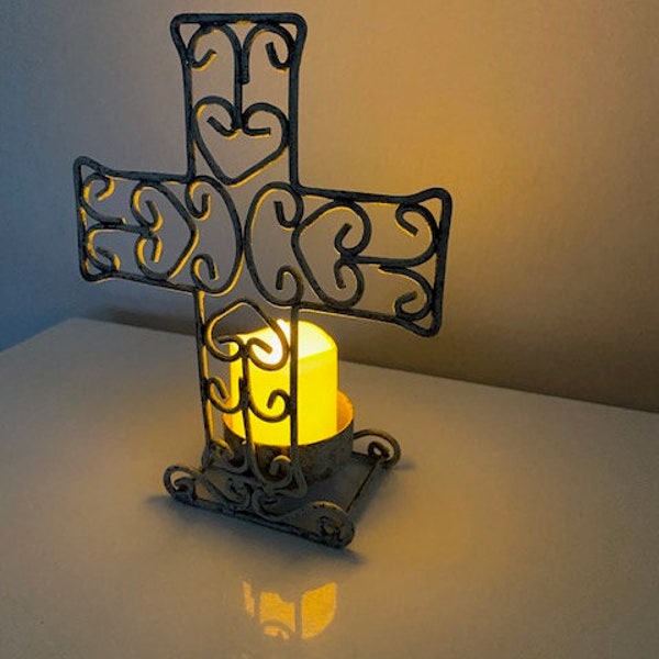 Rustic Metal Cross Etsy