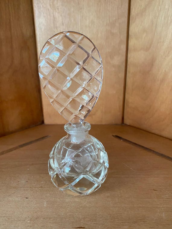 Clear Glass Perfume Bottle Vintage