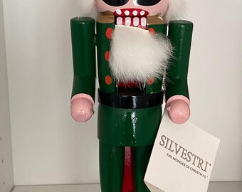 Silvestri Vintage Wooden Nutcracker with original Tag and Box