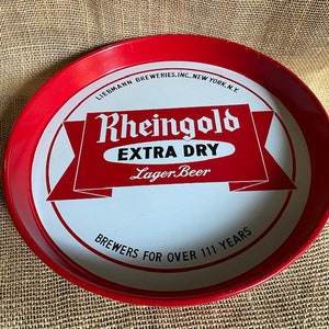 Vintage Rheingold Extra Dry Lager Beer Tray image 8