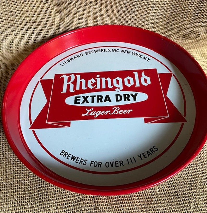 Vintage Rheingold Extra Dry Lager Beer Tray image 8