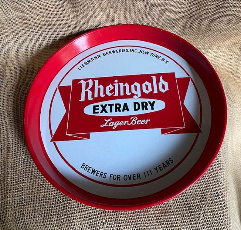 Vintage Rheingold Extra Dry Lager Beer Tray image 1