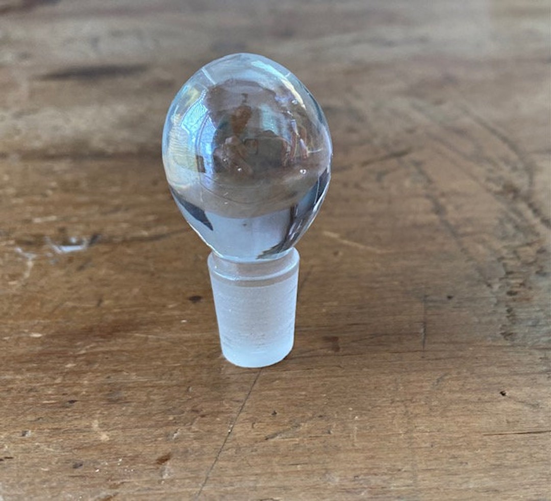 Vintage Glass Decanter Stopper Vintage Clear Glass Bottle - Etsy