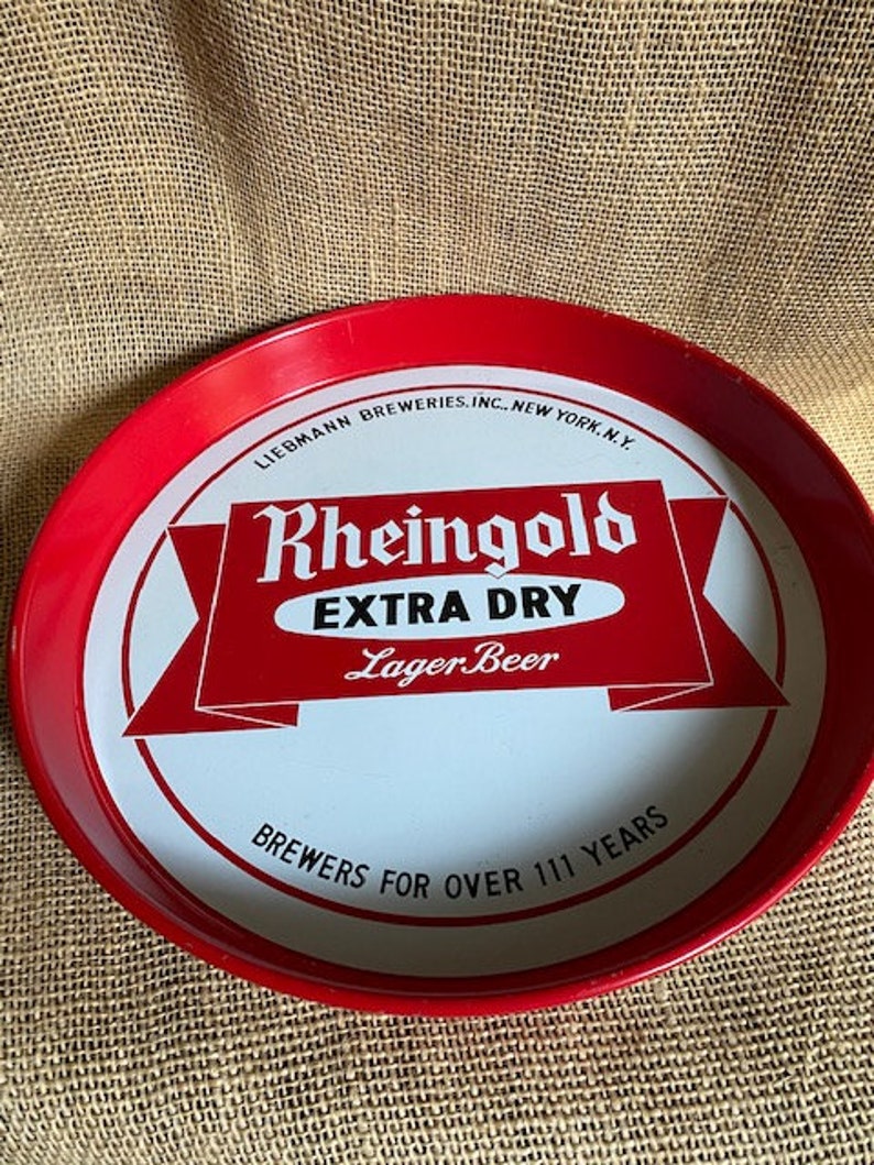 Vintage Rheingold Extra Dry Lager Beer Tray image 2