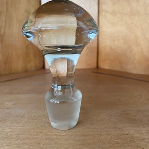 Vintage Clear Glass Decanter Stopper, Vintage Clear Glass Bottle Stopper