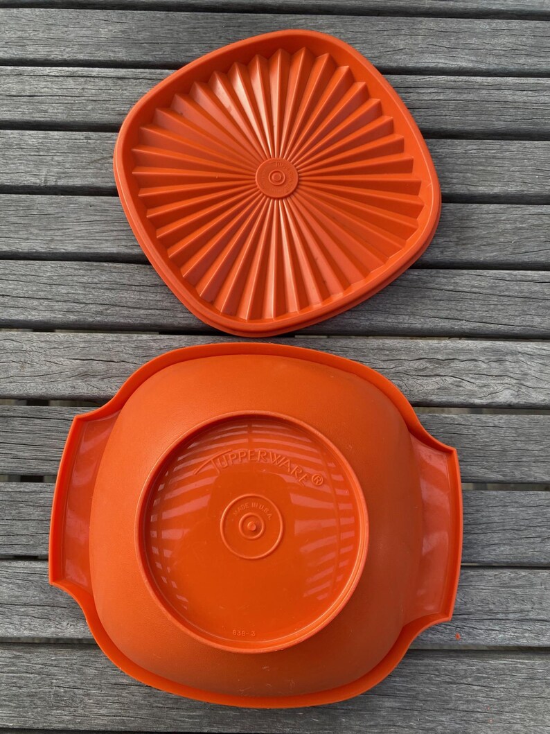 Tupperware Bottom Tupperware Servalier Vintage Orange Container - Etsy