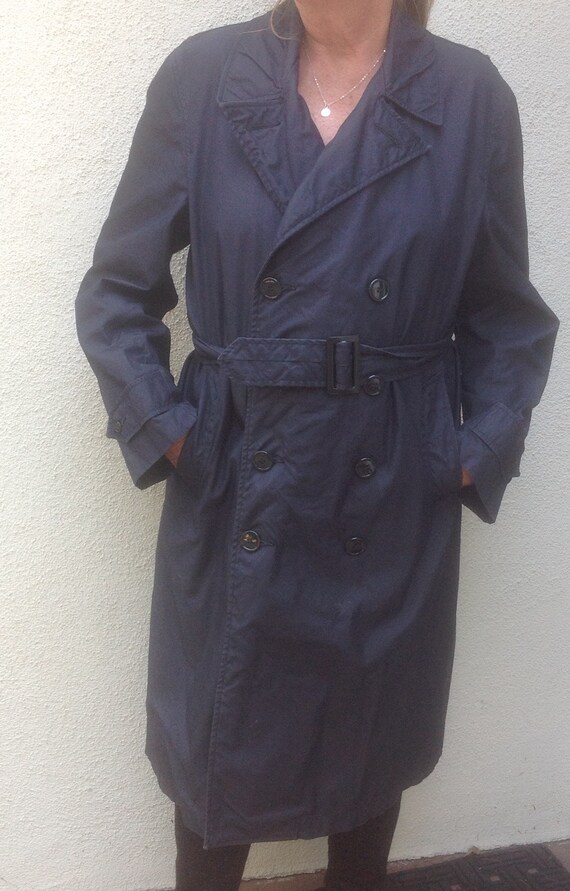 Unisex Trench Coat, Navy blue