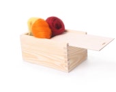 sliding lid small wooden unfinished box, keepsake, Scandinavian style minimalist, storage, decoupage, trinket, eco sewing, kitchen, DIY gift