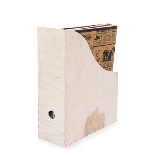 Filing & Storage Wooden Office Paper Organiser Storage Boxes IKEA Knuff Magazine File Stationery