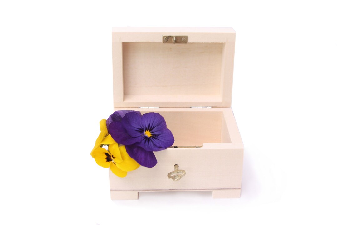 Wooden Treasure Chest With Key Wooden Box Lock USB Box Etsy