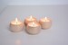 set of 4 round beech wood tealight holders, unfinished unpainted wood candle holder minimalist Scandinavian style, modern decor housewarming 