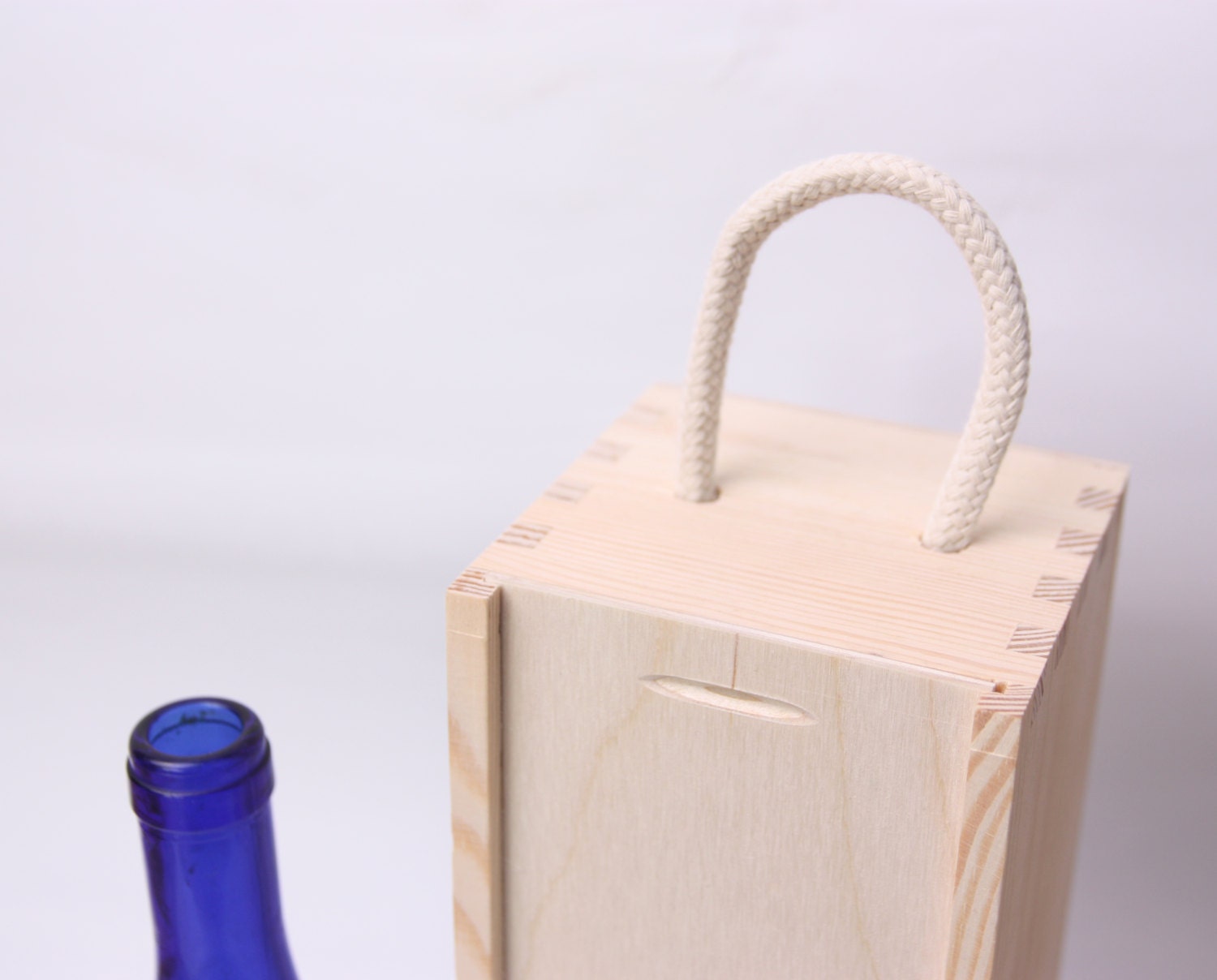 Wooden Wine Box Unfinished Wine Box Bottle Box Sliding Lid Etsy