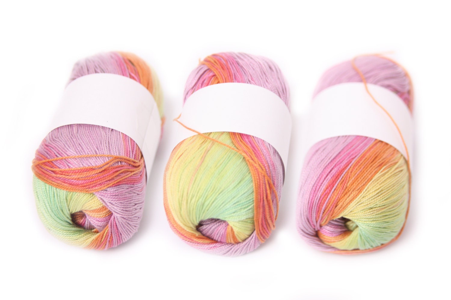 Handgewebtes Regenbogen-Strickgarn – 50 G, Bunt, Kaschmir-Wollmischung, Super Weich