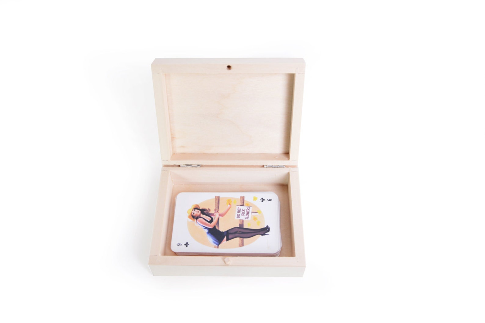 Wooden box for playing cards unfinished box DIY poker gift Etsy