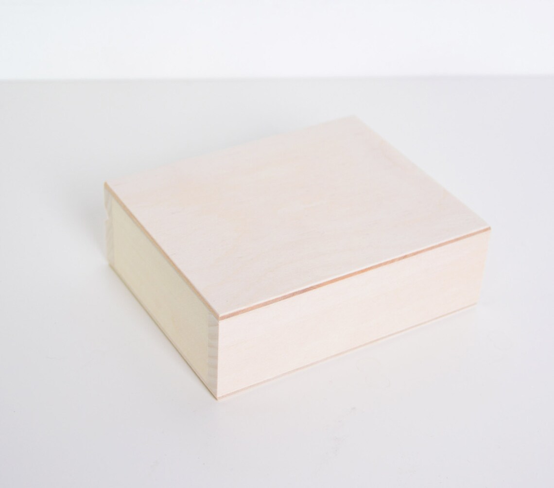 Wooden Box for Playing Cards Unfinished Box DIY Poker Gift Etsy