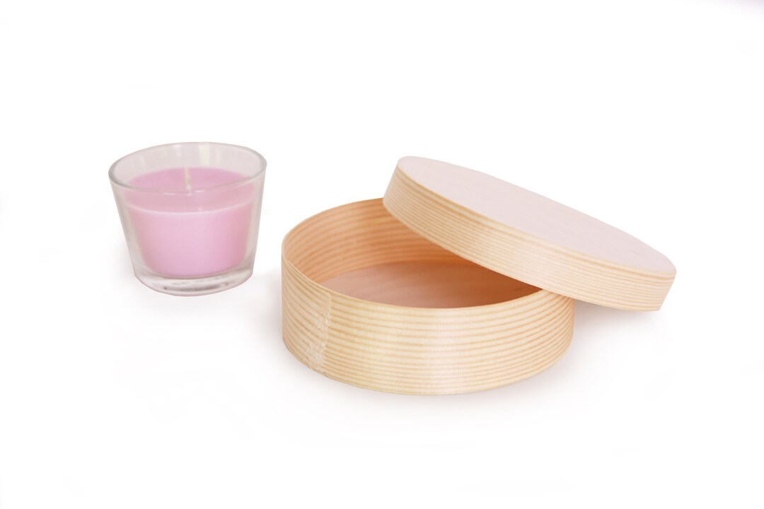 Set of 10 Small Round Wooden Boxes Unfinished Shaker Style Etsy