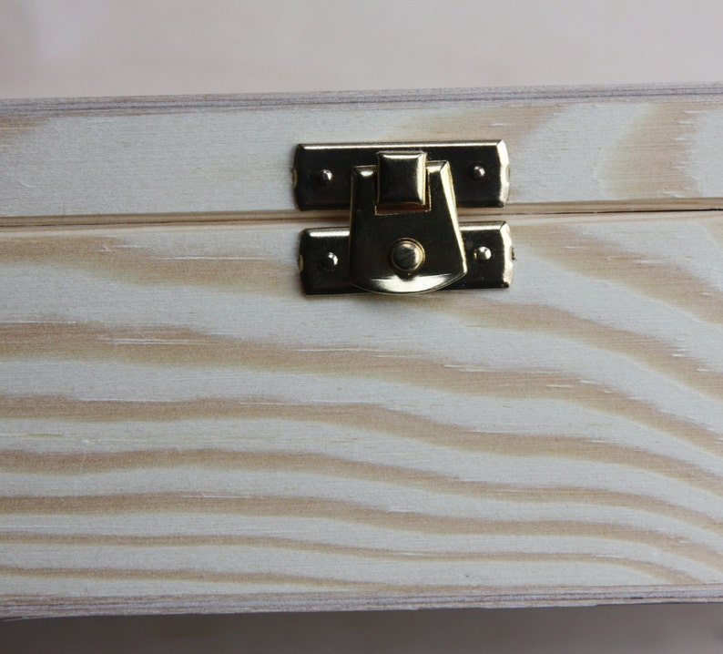 Wooden Box With Lock Unfinished Unpainted Wooden Keepsake Etsy