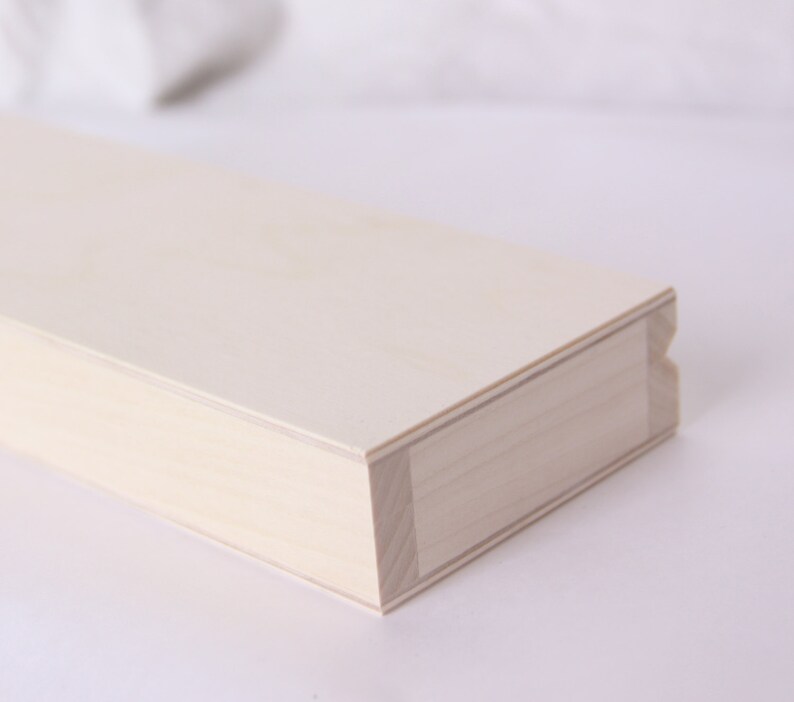 Wooden Pencil Case Compartments Unfinished Box Unpainted Etsy