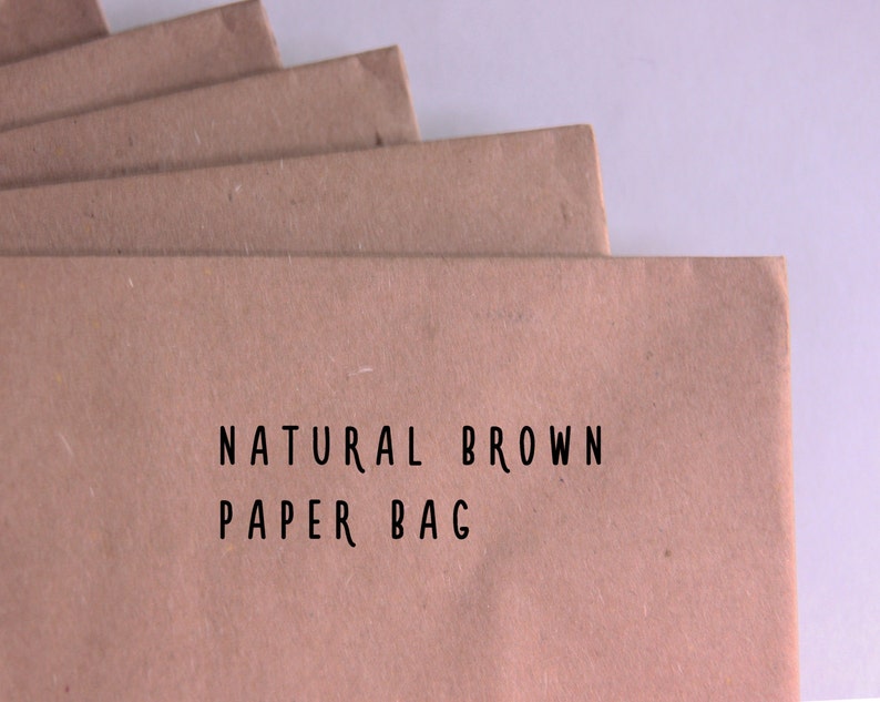 10 eco paper bag brown kraft paper bag with handles gift packaging shop DIY wrap birthday wedding party favors small shopping bag