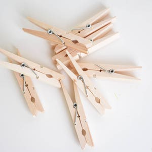 Vintage Wood Clothespins, Clothes Pins, Wooden Clips, Clothes Peg,  Farmhouse Laundry Room Decor, Assorted Styles, Craft Projects 