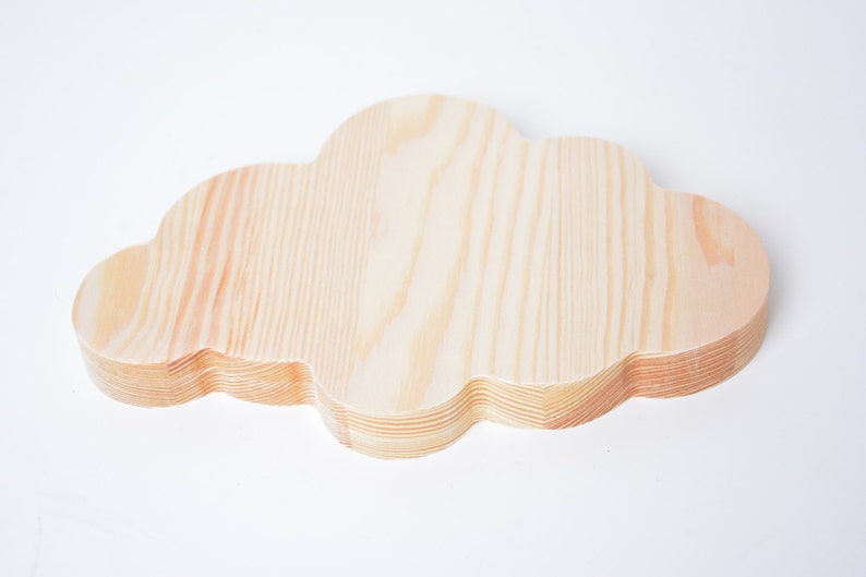 Wooden Cloud Shape Thick Wall Decor Bedroom Nursery Etsy