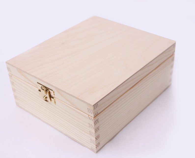 Wooden Tea Box Unfinished 4 Compartments Display Box Etsy