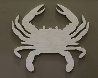 Wooden Crab Decor Etsy