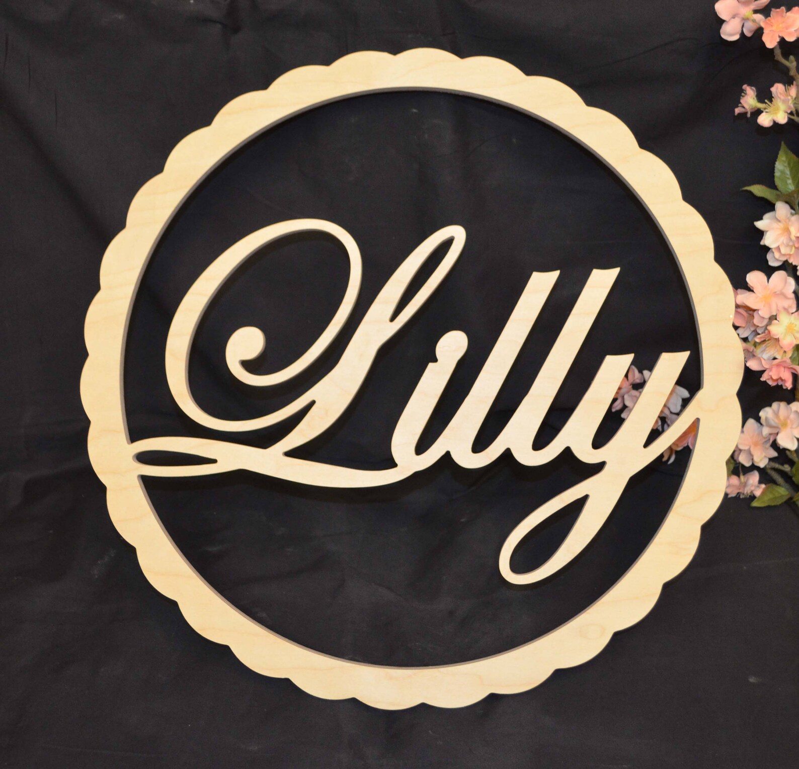 Name Wood Cutout Nursery Name Baby Name Cut Out Wall Etsy