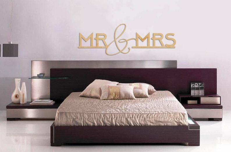 Mr & Mrs Wall Decor Bedroom Decor Mr and Mrs Wall Hanging Etsy