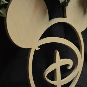 Disney Mickey Mouse Monogram Initials - Wooden Letters - Personalized Mickey Head - Backdrop Sign - Custom Wall Art -Baby Room Disney Decor afbeelding 2