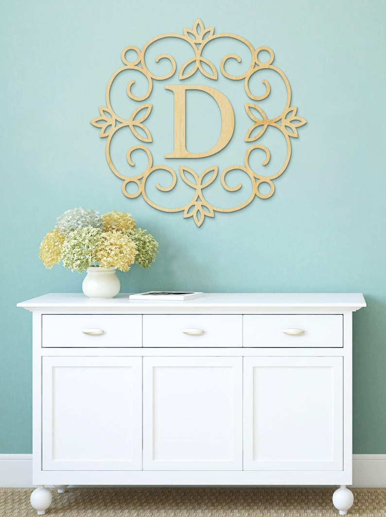 Initial Wall Decor Wall Hanging Initial Wooden Letter With Etsy