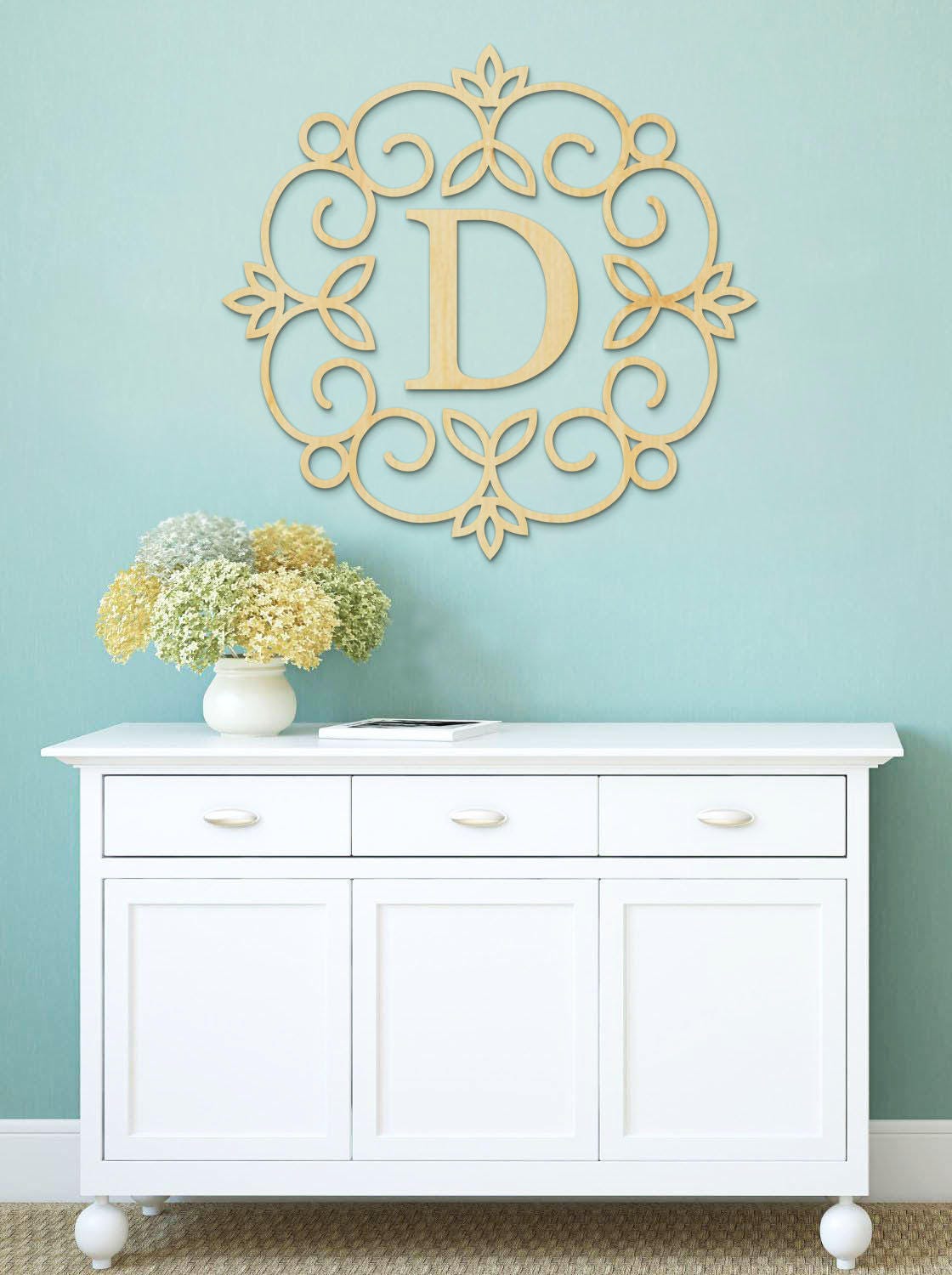 Initial Wall Decor Wall Hanging Initial Wooden Letter with Etsy