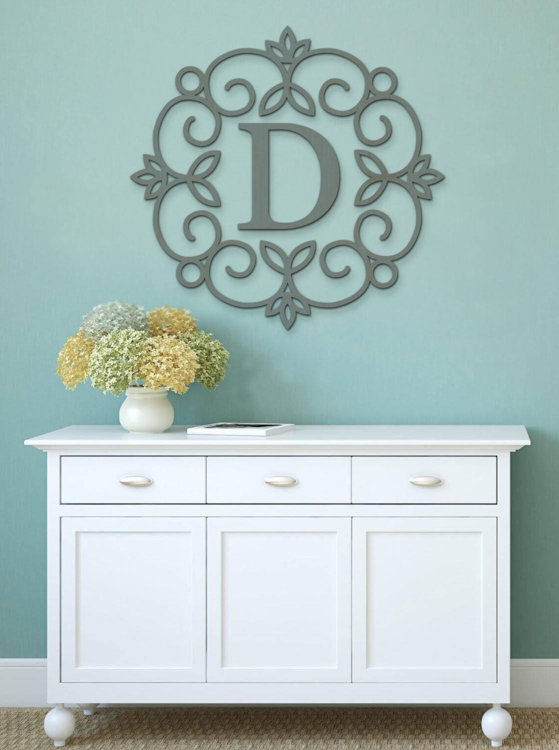 Initial Wall Decor Wall Hanging Initial Wooden Letter With Etsy