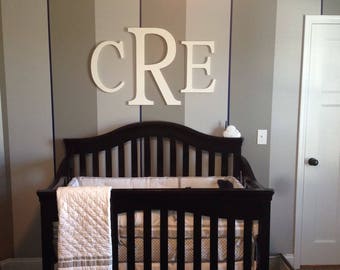 Wall Hanging Initial Monogram, Wooden Initials, Wooden Letters, Nursery Monogram, Above the Crib Decor, Bedroom Decor, Initial Wall Decor