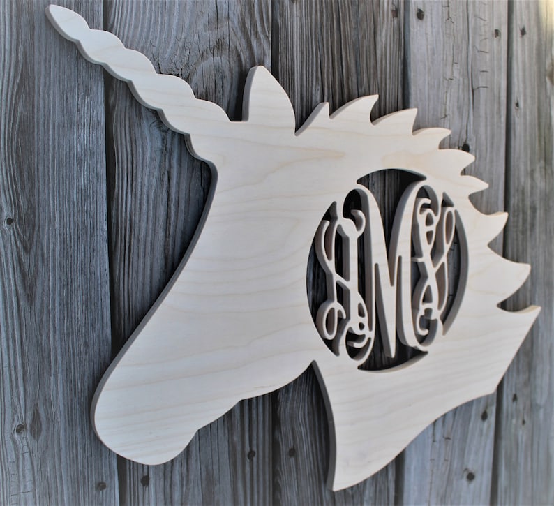 Unicorn Door Hanger Baby Girl Nursery Unicorn Wooden Etsy