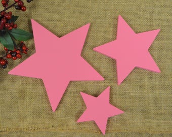 Wooden Stars Cutout  - Nursery Decor - Wood Craft Supplies - Wooden Shapes - Celestial Nursery - Playroom Decor - Crafting Star Supplies