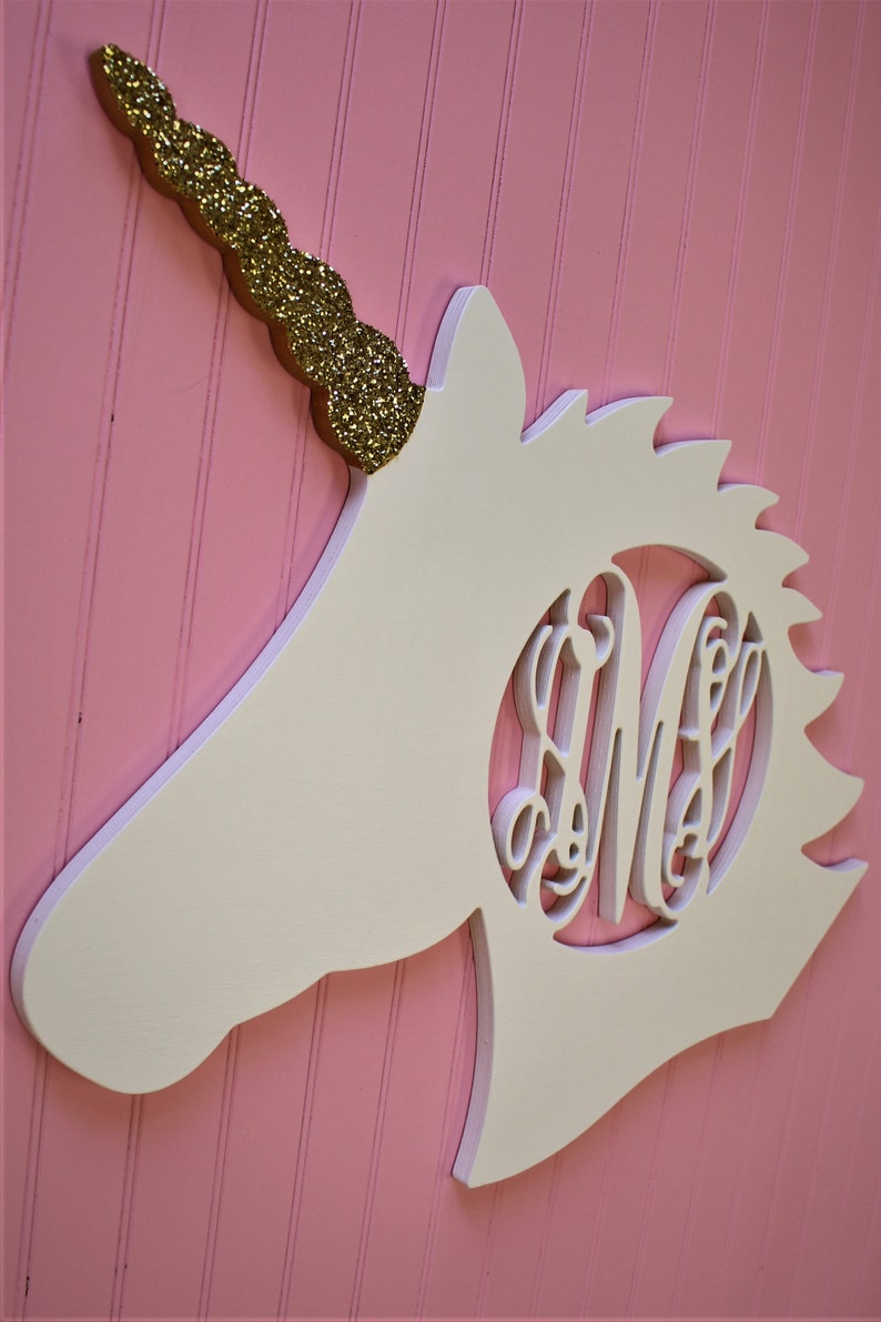 Unicorn Door Hanger Baby Girl Nursery Unicorn Wooden Etsy