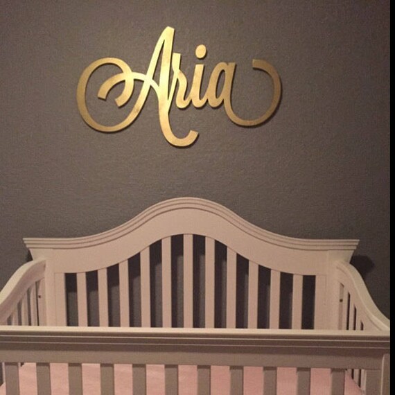 Wall Decor Baby Shower Gift Nursery Name Sign For Kids Room Decor Bedroom Wall Art Wooden Name Sign For New Mom Gift In Calligraphy Font